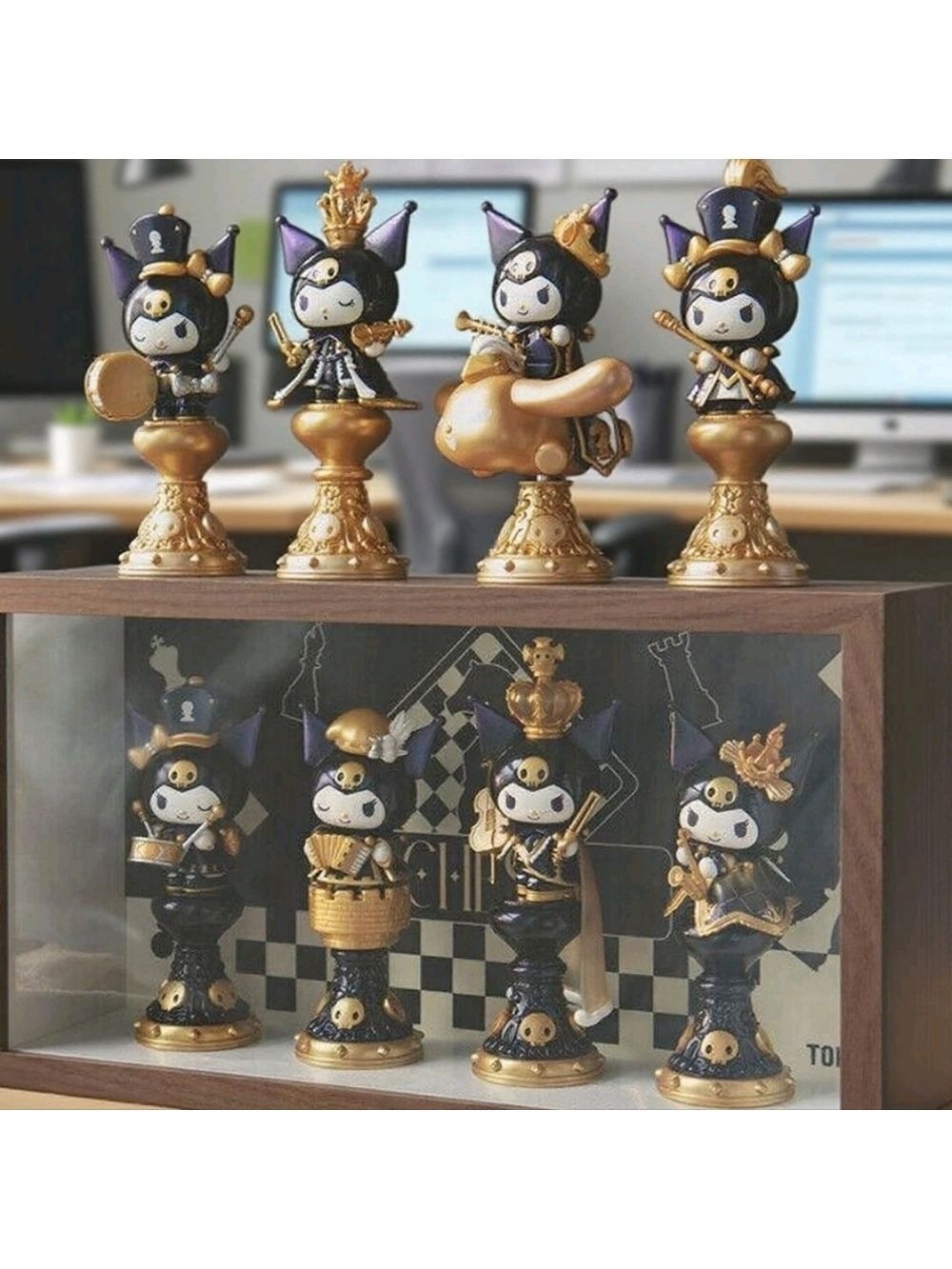 Kuromi Chess Set with Black and Gold Pieces #2742 - Picture 10 of 12